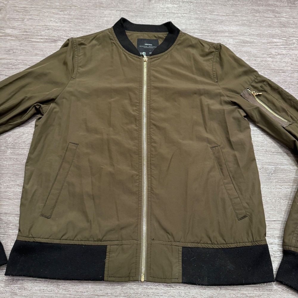 Zara Jacket Womens Extra‎ Small Green Pockets Bomber Basics Herrington Casual - Picture 4 of 9